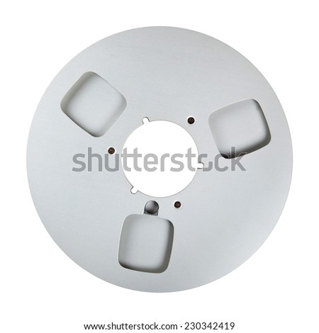 Open Metal Reels Tape Bobbin For Professional Sound Recording isolated
