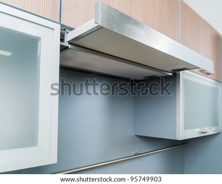Clouseup range hood - detail of a modern kitchen