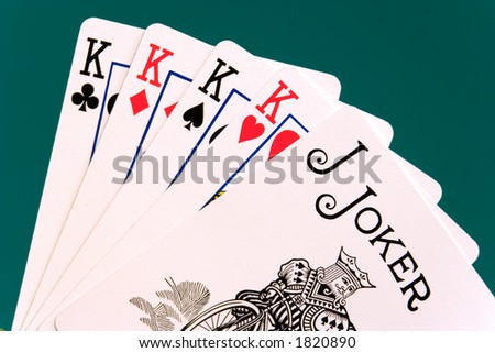 cards four cards kings joker.