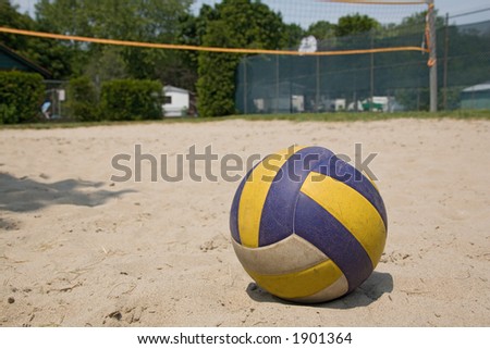 sport volleyball ball on sand