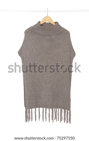 Woman clothes on a hanger studio isolated