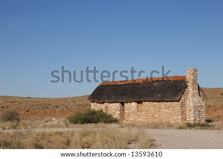 Old deserted house in the Kgalagadi nature reserve