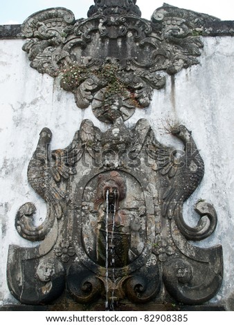 Fountain at the stairs of the Five Senses-Bom Jesus do Monte