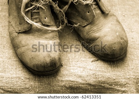 old dirty cowboy boots