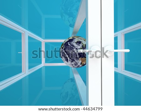 The planet the earth is protected by window blocks