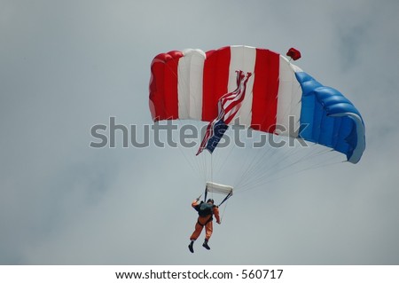 Sky Diver On The 4th Of July
