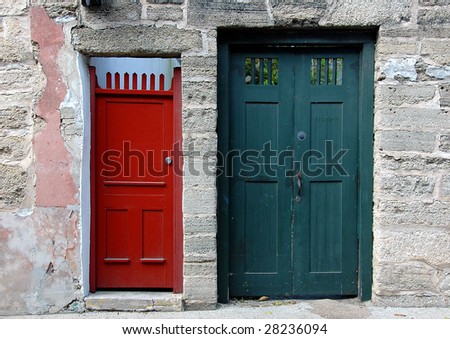 old doors at historic st. augustine florida