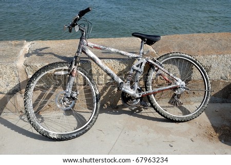 Recovered bicycle from the Matanzas River at historic St. Augustine Florida usa
