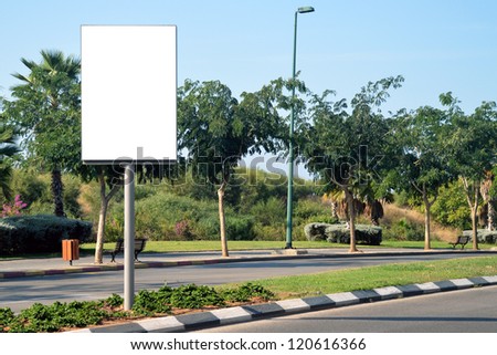 blank white sign with a copy space area