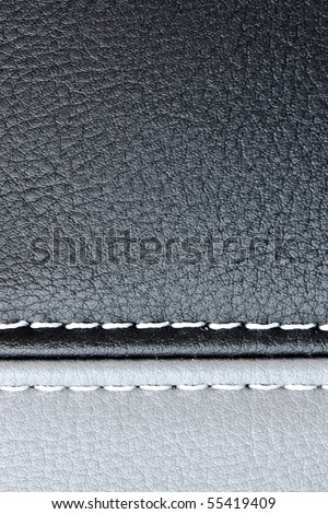 black and white sewing leather texture