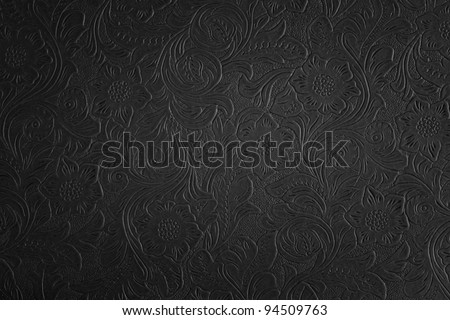 black floral pattern