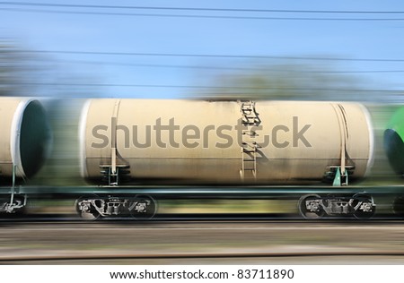 railway wagons. Transportation of oil overland railway transport.