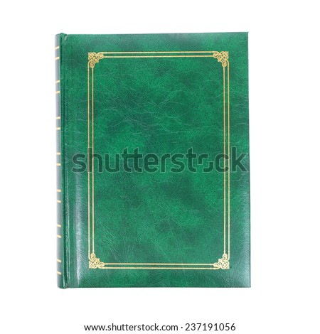green foliant book isolated on white