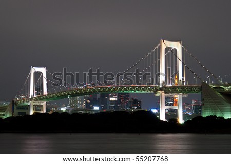 Rainbow Bridge Tokyo at night