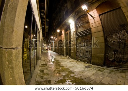 A street from the gothic quarter (\