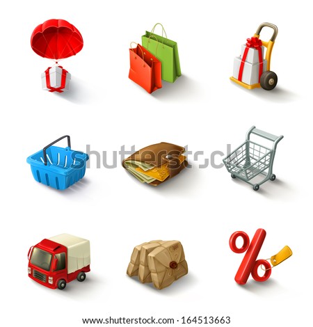 E-Commerce Vector Icon Set - 164513663 : Shutterstock