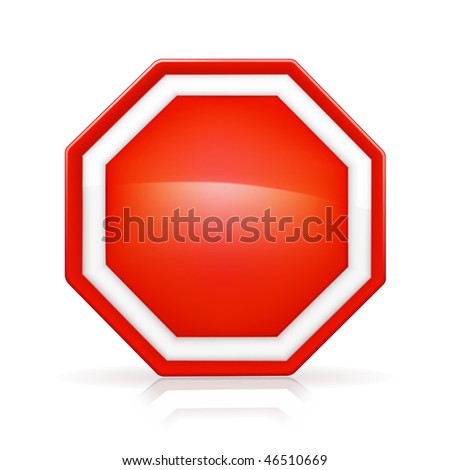 blank stop sign template. stock vector : Blank Stop Sign, mesh