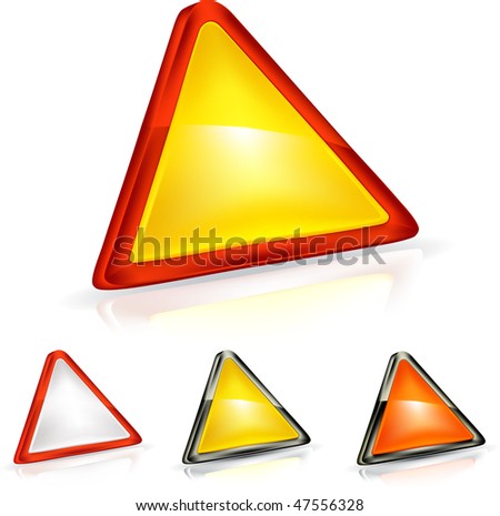 stock vector : Warning Triangle, mesh