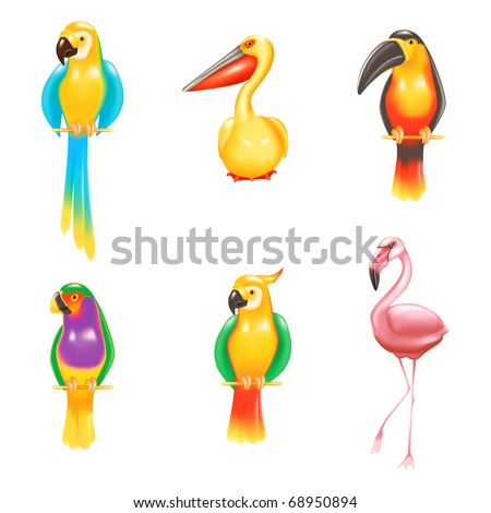 Tropical Birds on Tropical Birds  Bitmap Copy Stock Photo 68950894   Shutterstock