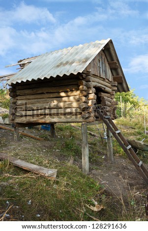 Old storage shed in the peasant economy
