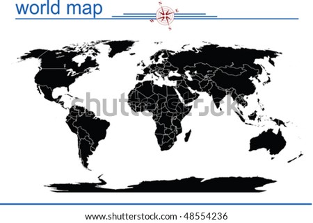 World Map Not Labeled. world map with countries