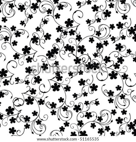 Black And Flowers. with lack flowers