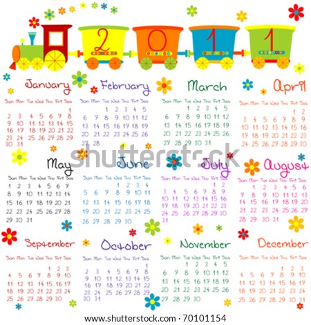 stock vector : 2011 calendar