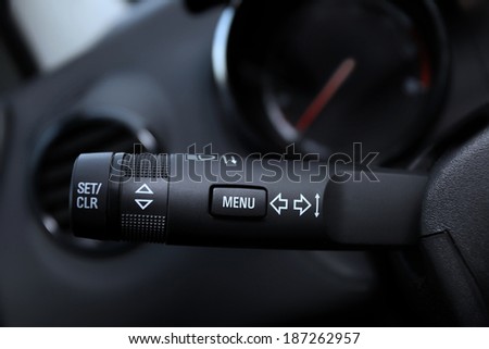 Car interior with turn signal switch