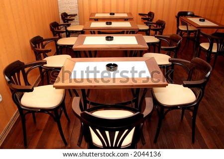 Coffee Shop Tables  Chairs on Coffee House  Tables And Chairs Stock Photo 2044136   Shutterstock