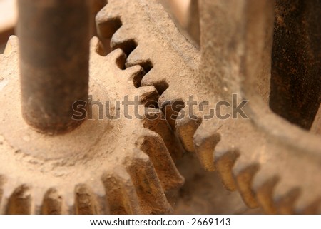 details of old gears industrial