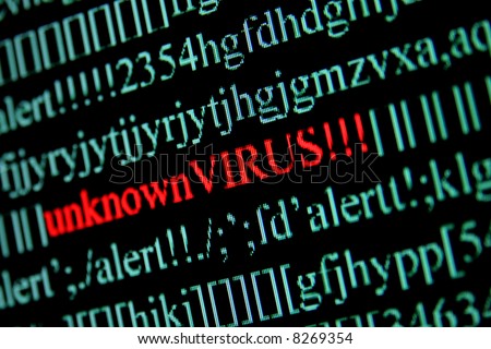 Computer Virus on a screen
