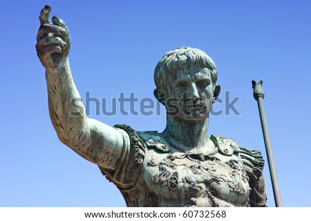statue of Julius Caesar Augustus in Rome, Italy