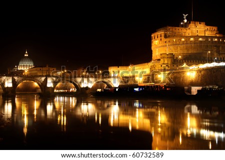 night Vatican City in Rome