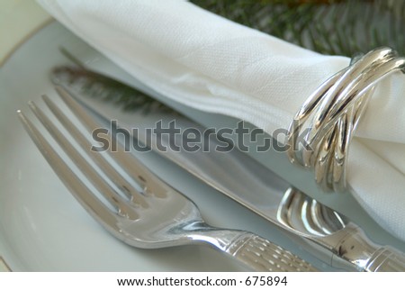 setting the christmas table (dinnerware)