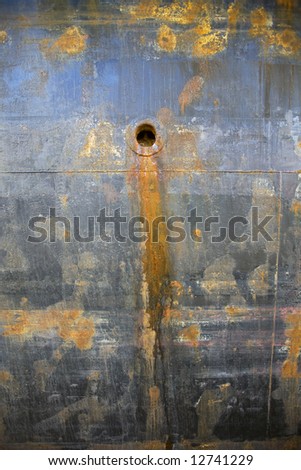 rusty side of a ship (background)