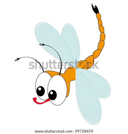 Cute Cartoon Dragonfly