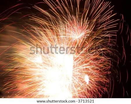 An exciting fire works display