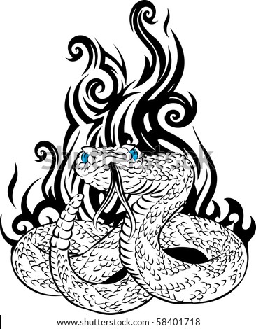 stock vector Snake tattoo