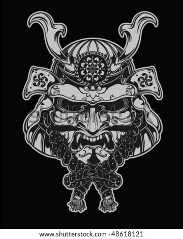 stock vector Samurai mask illustration