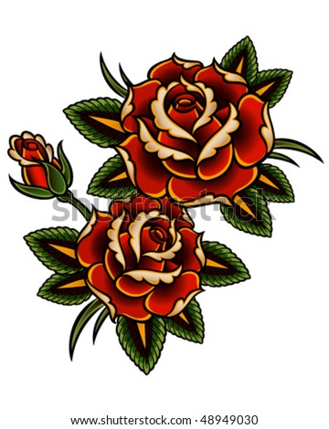 tattoo of roses. Tattoo style roses