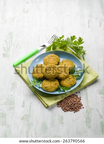 lentils croquette, vegetarian food