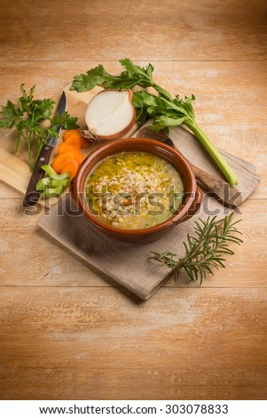 barley soup with vegetables