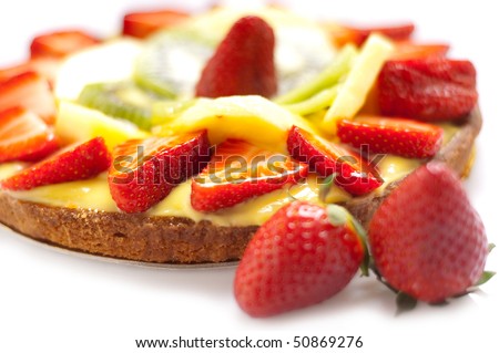 fruit cake pics. stock photo : slice fruit cake