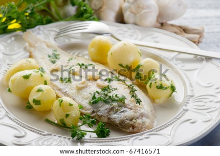 sole fish with potatoes