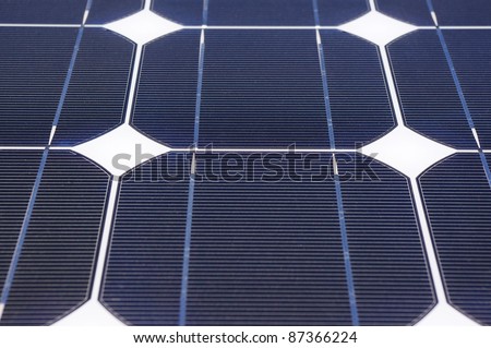 Clean energy generating solar panel close-up.