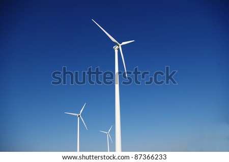 Clean energy generating wind power station.
