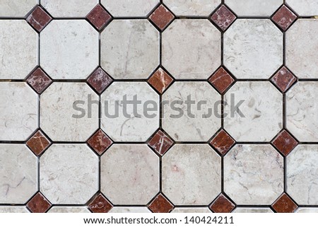 Colorful stone tiles pattern - closeup background, texture