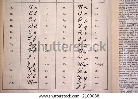 Russian English Alphabet