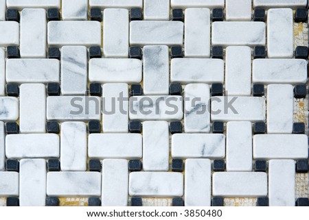 Kitchen back-splash. Marble tiles pattern and abstract background
