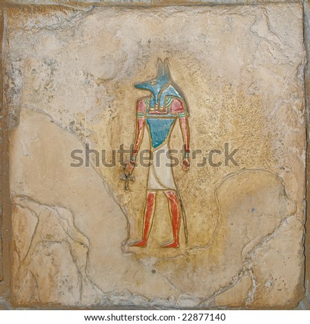 Replica of ancient Egyptian painted relief